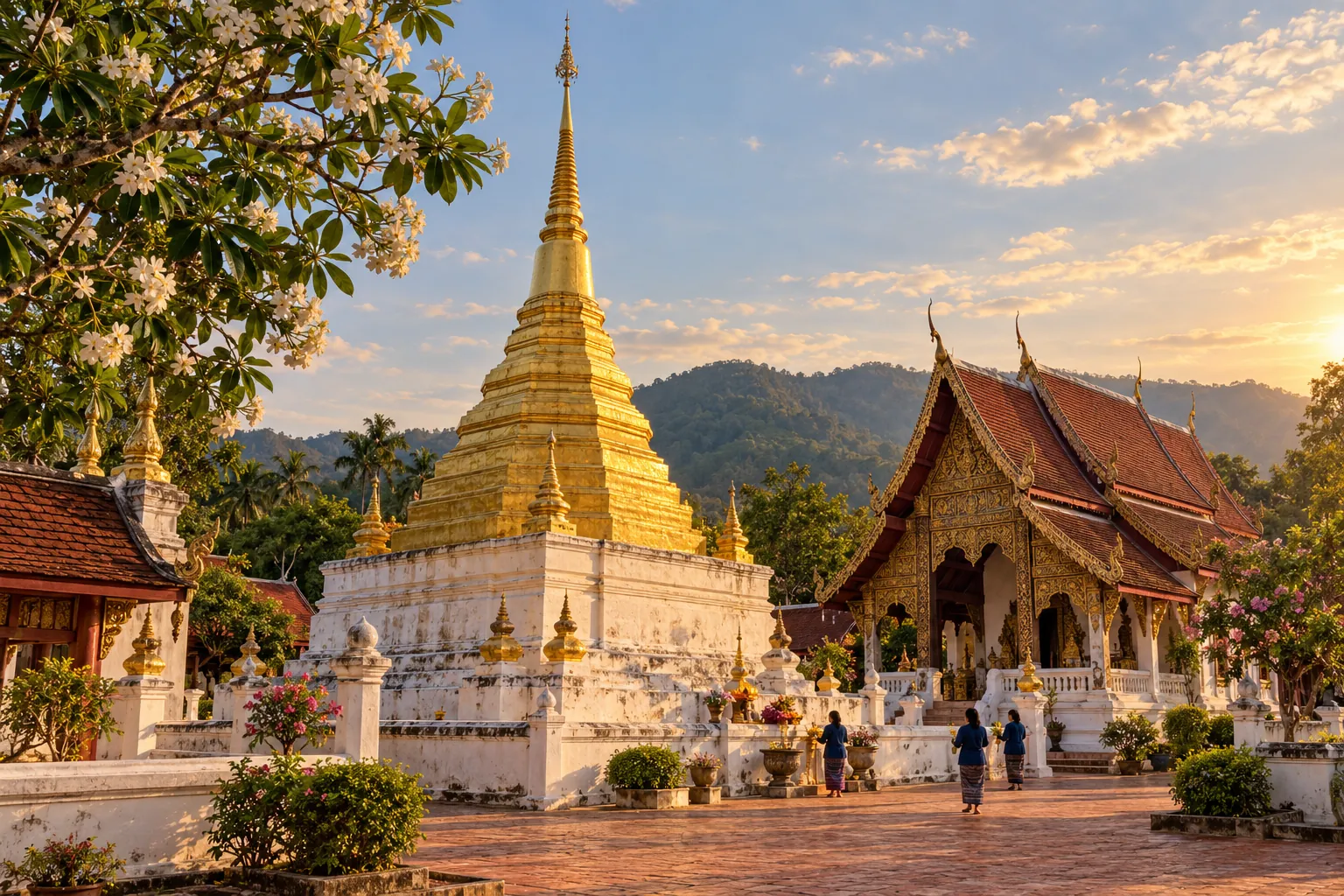 ภาพสร้างสรรค์วัดพระธาตุศรีดอนคำ: พระธาตุกลางเมืองลองและเรื่องราวประวัติศาสตร์ของชุมชน